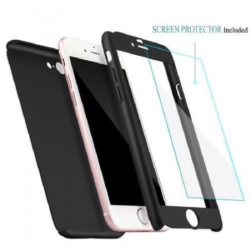 Husa iPaky Iphone 6 Plus/6S Plus Full Cover 360 + folie sticla Negru