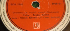 DISC VINIL EBONITA PLACA PT. GRAMOFON / PATEFON . ELECTRECORD