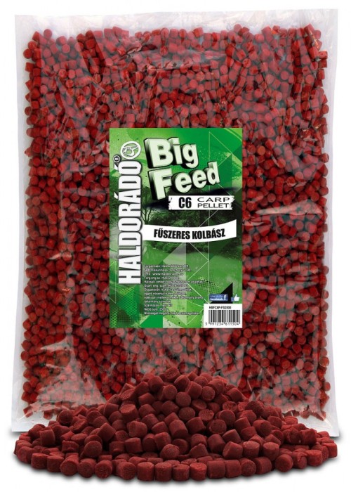 Haldorado - Big Feed - C6 Pellet - Carnat Condimentat 2 kg, 6 mm
