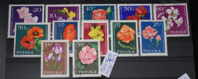 TS23 - Timbre serie Polonia - 1964 Flora - flori foto
