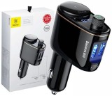 MODULATOR AUTO FM Baseus S-06Black OS, Bluetooth 4.2, 12-24V, frecventa modulator 87.5-108 MHz, format MP3/WAV/FLAC/APE/WMA, raza 5m/10m, negru &quot;CCHC0