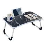 Masuta pliabila pentru laptop All, 60 x 40 x 28 cm, suport pahar, model marmura