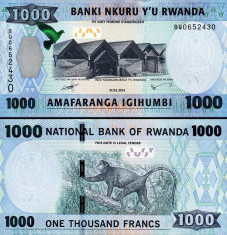 Rwanda 2015 - 1000 francs UNC foto