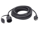 Prelungitor alimentare AS SCHWABE 15m 3G1,5mm&sup2; cauciuc negru 1 priză cod 60335
