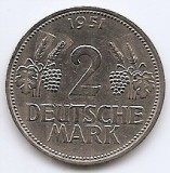 Germania 2 Deutsche Mark 1951 F - Cupru-nichel, 25.75 mm, KM-111 (2), Europa