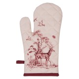 Manusa bucatarie Forest termorezistente bumbac alb roz 18x30 cm