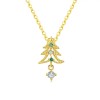 Lantisor Din Argint Auriu Model --- Bradut --- FINUT si Elegant Arg113C, Argintboutique