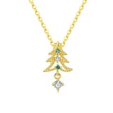 Lantisor Din Argint Auriu Model --- Bradut --- FINUT si Elegant Arg113C, Argintboutique