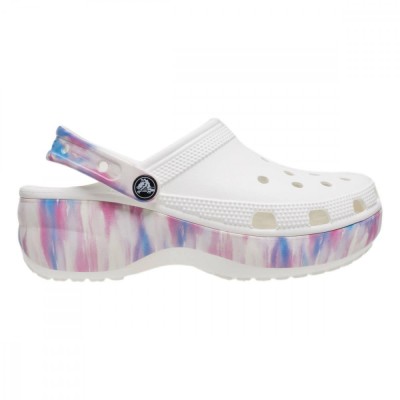Saboti Crocs Classic Platform Dream Clog Alb - White/Multi foto