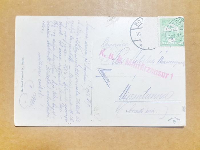 C472-I- Carte Postala militara Feldpost trimisa soldat 1909. Imperiul austriac.