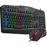 Cumpara ieftin Kit Gaming Redragon S101 Combo, Tastatura Iluminata RGB, Mouse Optic 7200dpi