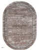 Covor Oval Model Mira 24001-121, Marime 60 x 110 cm, Maro, Bej, Inaltime Fir 6 mm, Antialergic, Polipropilena, Living, Dormitor, Sufragerie, Birou