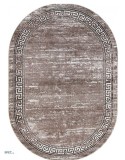 Cumpara ieftin Covor Oval Model Mira 24001-121, Marime 60 x 110 cm, Maro, Bej, Inaltime Fir 6 mm, Antialergic, Polipropilena, Living, Dormitor, Sufragerie, Birou