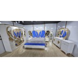 Dormitor complet Royal albastru saltea inclusa 180x200cm