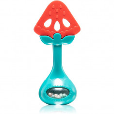 BabyOno Have Fun Teether jucărie pentru dentiție cu zornăitoare Tasty Watermelon 1 buc