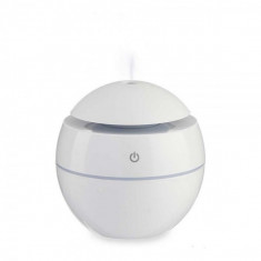 Mini difuzor ultrasonic innovagoods alb plastic 130 ml functie de umidificator aroma difuzor purificator aer usb