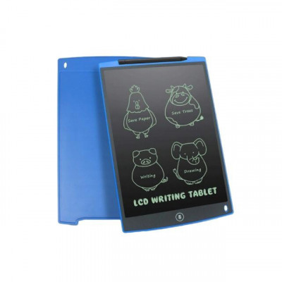 Tableta grafica cu afisaj digital LCD copii pentru invatare si desenat, 10&amp;quot;, Albastru foto