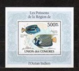 Coliță Comore &ndash; Pești tropicali din Oceanul Indian &ndash; Deluxe Sheet &ndash; Ștampilată CTO