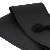 Husa Volan Piele Naturala Neagra cu Ac si Ata, Diametru 37-39 cm, Universala