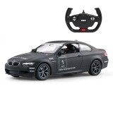 Masina cu Telecomanda BMW M3 Rastar, Scara 1:14, Negru, Lumini, 2.4GHz, Jucarie Baieti 3+
