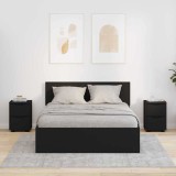 VidaXL Mese de noptieră 2 pcs Negru 30,5 x 30 x 43 cm Lemn compozit 888800