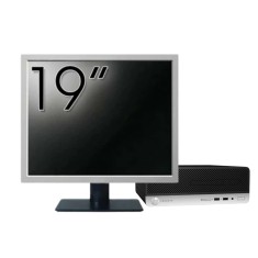 Pachet Calculator Second Hand HP ProDesk 400 G4 SFF, Intel Core i5-7500 3.40GHz, 8GB DDR4, 256GB SSD + Monitor 19&amp;quot; NewTechnology Media