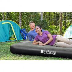 Bestway Saltea gonflabilă 3 în 1, negru și gri, 188x99x25 cm