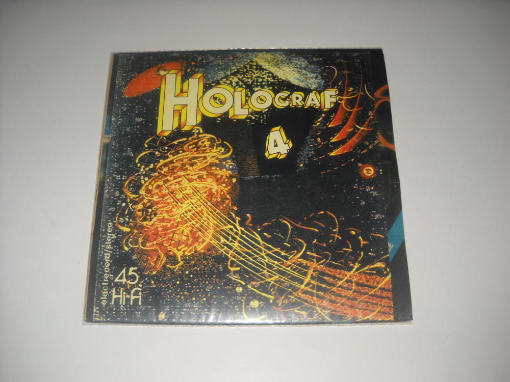 HOLOGRAF:Patru (Maxi Single) (1990) disc vinil, rock autohton, stare VG  spre VG+ | arhiva Okazii.ro