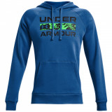 Cumpara ieftin Hanorace Under Armour Rival Fleece Signature Hoodie 1366363-432 albastru, XXL