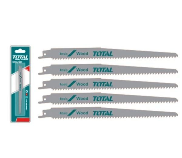 TOTAL - SET LAME FIERASTRAU SABIE PENTRU LEMN 225MM 6TPI - 5 BUC PowerTool TopQuality