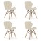 Set 4 scaune stil scandinav, Artool, Lago, catifea, lemn, bej, 47x52x74 cm GartenVIP DiyLine