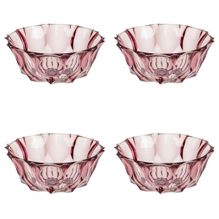 Set boluri, 4 piese, 290 ml, Plastic, Mov