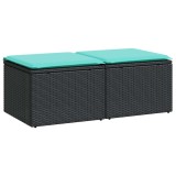 Cumpara ieftin Set mobilier de gradina cu perne, 2 piese poliratan/lemn acacia