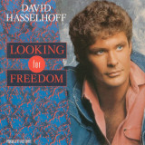 David Hasselhoff - Looking For Freedom (1988, White) Disc vinil single 7&quot;