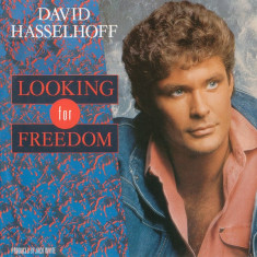 David Hasselhoff - Looking For Freedom (1988, White) Disc vinil single 7&amp;quot; foto