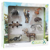 Set de 8 figurine pictate manual Woodlands, 3 ani+, Collecta