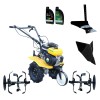 ProGARDEN Pachet Campo 703 Motocultor 7CP + Plug simplu + Plug bilonat/rarita + 2L Ulei ProAdvanced PowerfulTools