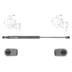 Amortizor capota spate, echilibror haion Kia Ceed (Eu), 06.2012-, Stanga = Dreapta, Combi, Lungime, Cursa, Forta 445 mm, 169 mm, 640 N