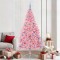 vidaXL Pom de Crăciun artificial pre-iluminat Roz 210 cm PVC 3397096
