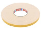 Bandă dublu adezivă albă 15mm x 25m, Tesa