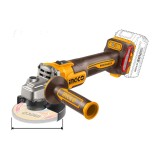 Flex Unghiular Profesional 20V 115mm 900W Brushless INGCO CAGLI261522E, 3000/6000/9000 rpm, filet M14, 2 acumulatori 4Ah + incarcator + accesorii incl