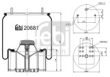 FEBI BILSTEIN 20681 Burduf, suspensie pneumatica