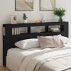 VidaXL Tăblie de pat cu LED, negru, 200x18,5x103,5 cm, lemn prelucrat 837366