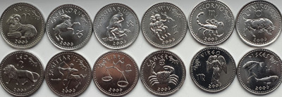 set 12 monede Somaliland 10 Shillings 2006 UNC - Zodiac - A025 foto