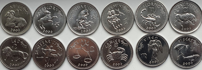 set 12 monede Somaliland 10 Shillings 2006 UNC - Zodiac - A025