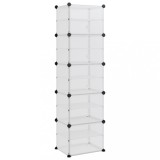 Cumpara ieftin Suport de pantofi, transparent, 44x31,5x153,5 cm, PP