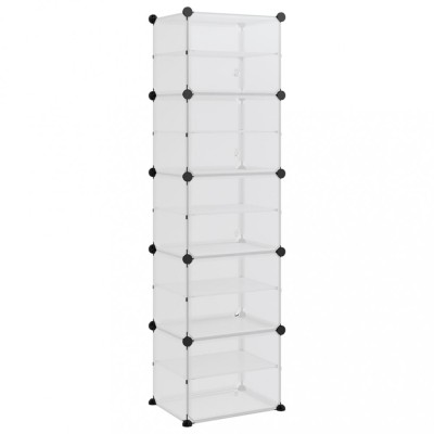 Suport de pantofi, transparent, 44x31,5x153,5 cm, PP foto