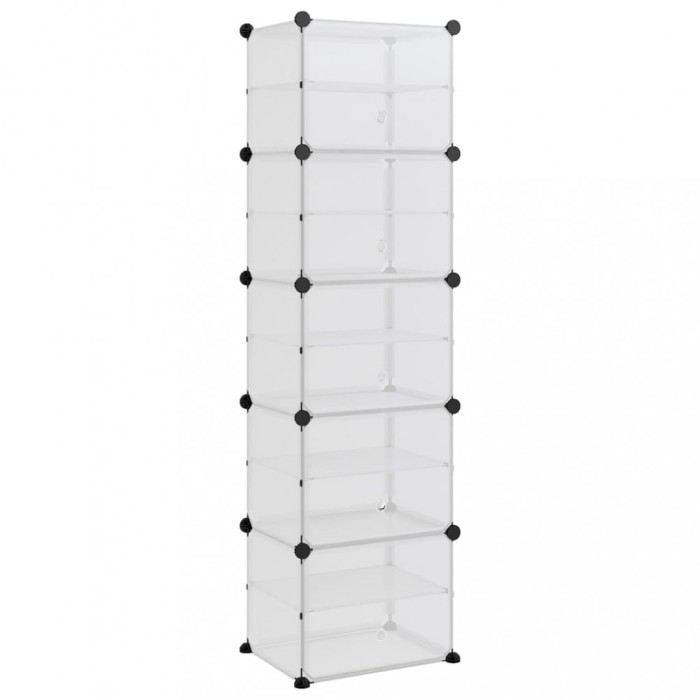 Suport de pantofi, transparent, 44x31,5x153,5 cm, PP