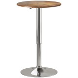 HOMCOM Masă de bar Masă bistro Masă &icirc;naltă &Icirc;nălțime reglabilă 67-93 cm Blat pivotant 360&deg; maro | Aosom Romania