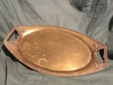 arta / colectie / design - Tava deosebita din alama model oval sfarsit de secol XIX !
